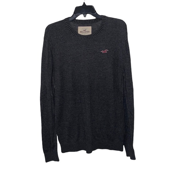 Hollister Other - 𝅺hollister Long Sleeve Gray Logo Crewneck Sweater Mens Size L